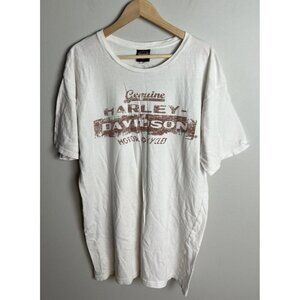 Harley Davidson Genuine Motorcycles Las Vegas Nevada White Tee Size Unknown Mens